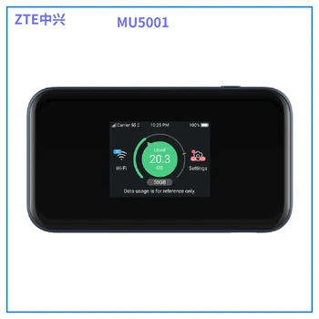 ZTE MU5001 5G Wi-Fi6 Portatīvo Maršrutētāju Mobilo Hotspot Sub6G Tīkla 2,4 Collu Krāsu skārienekrānu