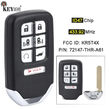 KEYECU 433.92 MHz ID47 Čipu FCC ID: KR5T4X, P/N: 72147-THR-A61 7.B Smart Tālvadības Atslēgu Piekariņu Honda Odyssey 2019 2020 2021 2022