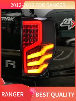 PĒDU Automašīnas LED Aizmugurējie Gaismas Ford Ranger T6 T7 T8 lukturu 2012-2019 DRL Dinamisku Pagrieziena Signālu, Aizmugurē Bremžu Reverse Auto Piederumi