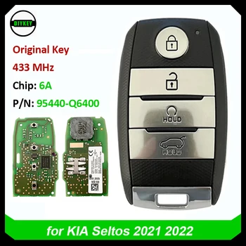 DIYKEY Sākotnējā Smart Tālvadības Atslēgu Piekariņu KIA Seltos 2021 2022 Keyless Ieceļošanas 4 (433MHz AES 6A Čipu 95440-Q6400