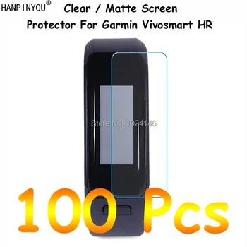 100 Gab. Par Garmin Vivosmart AP Smartwatch HD Skaidrs,/ Anti-Glare Matte Ekrāna Aizsargs, ar aizsargplēvi Aizsargs Ar Tīrīšanas Audums