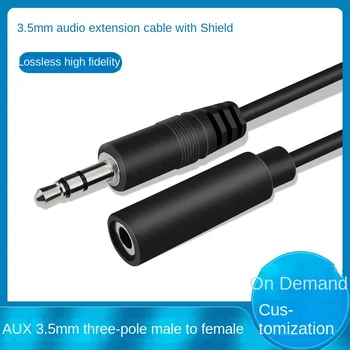 3.5 mm audio 2-core aizsargātas Austiņu adapteris 3.5 male-to-female extension AUX vads