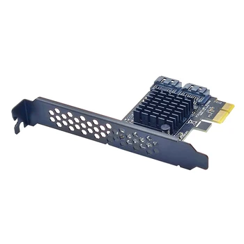 JAUNĀ SATA Raid PCI-E Karte SATA Raid Kontrolieris ASMedia 1061R Čipu PCI Express X1, 2 Ostas SATA3.0 6Gb RAID Karte SATA HDD, SSD