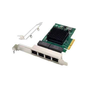 PCI-E X4 Servera Tīkla Karte BCM5719 4 Port RJ45 Gigabit Ethernet Servera Adapteri PCI-E Tīkla Karte