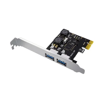 PCI Express X1 USB 3.0 5Gbps 2-Port C Tipa Paplašināšanas Karti Hub Adapteri, Kontrolieri, lai Desktop PC