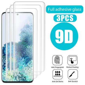 3PCS Izliektas Rūdīta Stikla Samsung S23 Ultra S22 S10 S9 S20 S21 S8 Plus Screen Protector for Samsung, Ņemiet vērā, 20 Ultra 10 9