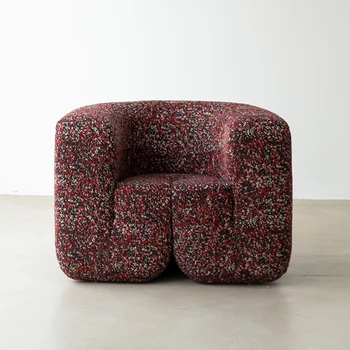 Ziemeļvalstu minimālisma vilnis dīvāns dizaineru radošā vienu atpūtas krēsls, dzīvojamā istaba neto sarkans dīvāns vienu krēslu ins