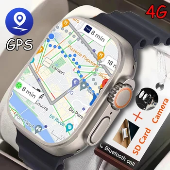 2023 Smart Skatīties Vīrieši Google Karte GPS 4+64 Telefona Karti, Ar Atpakaļskata Kamera 49mm 2.01 Collu 820mAh Lielu Akumulatoru Ultra Pulksteņi Apple