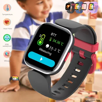 2023 Jaunu Smart Skatīties Bērniem Bluetooth Ūdensizturīgs Sporta Fitnesa Rokassprādze Temperatūras Mērīšanas Sirdsdarbības Monitoringa Smartwatch