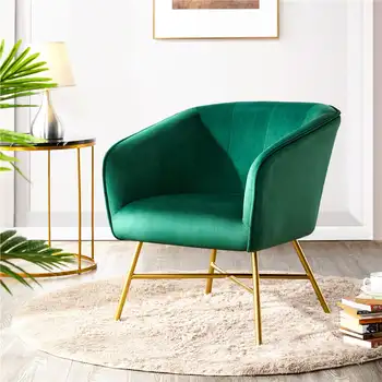 Alden Dizaina Velvet Club Akcents Krēsls, Zaļā mēbeles, dzīvojamās istabas ziemeļvalstu dīvāns dīvāns